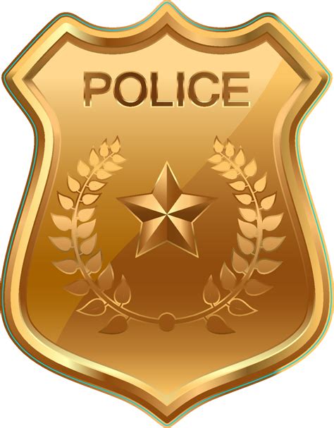 Image Freeuse Clipart Police Badge Gold Police Badge Png Transparent