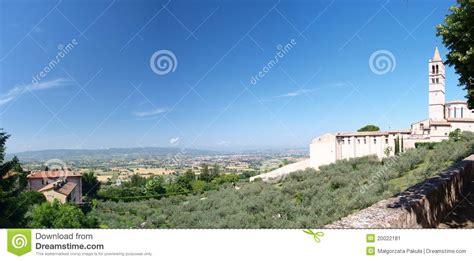 basilica of st clare assisi italy stock image image of catholicism countryside 20022181