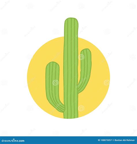 Cactus Icon Doodle Art Style Illustration Stock Vector Illustration