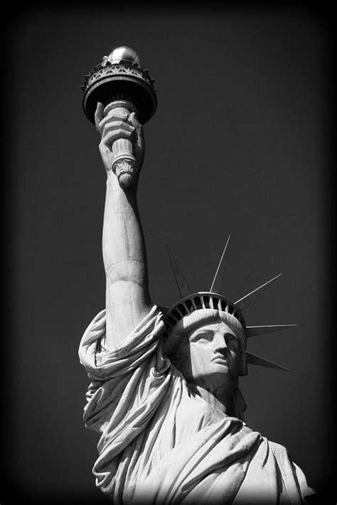 Statue Of Liberty In Black And White Photograph By Dan Sproul