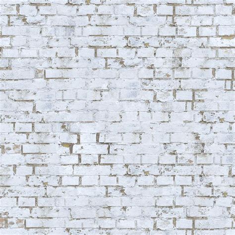 Old White Brick Wall Mural Eazywallz