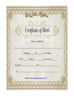 Birth certificates can be viewed on websites like familysearch.org or ancestry.com. Fake Birth Certificate - Fill Online, Printable, Fillable ...