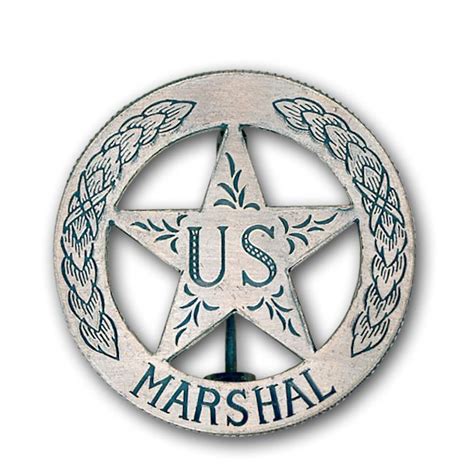 Old West Badge Us Marshall Small Crazy Crow Trading Post