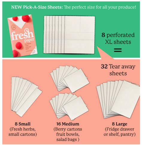 Freshpaper Produce Saver Sheets Xl Pick A Size The Freshglow Co