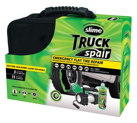 Prevent a flat tire from dampening your road travels with these top kits. Slime Truck Spair Flat Tire Repair Kit Slime Emergency ...