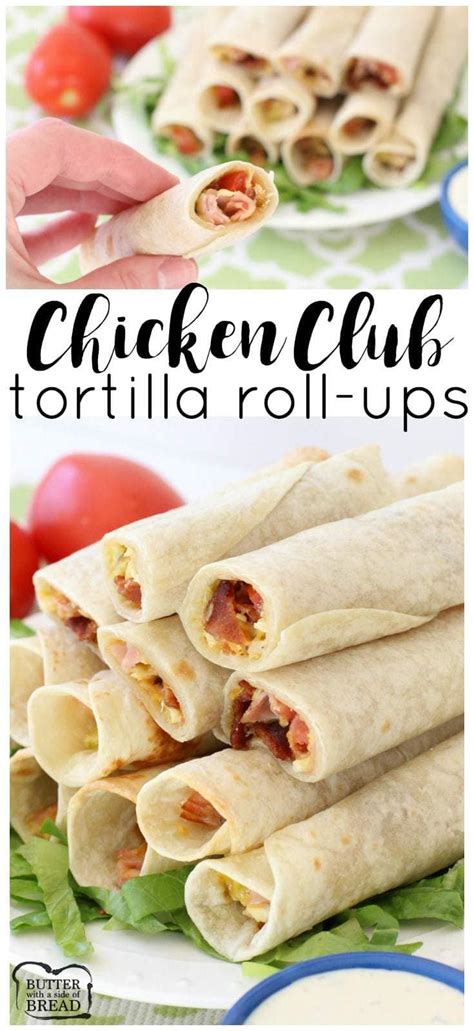 See more ideas about chicken rolls, chicken roll ups, recipes. CHICKEN CLUB ROLL-UPS - Butter with a Side of Bread