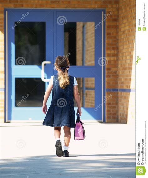 Girl Walking To School Royalty Free Stock Photos Image 2866788