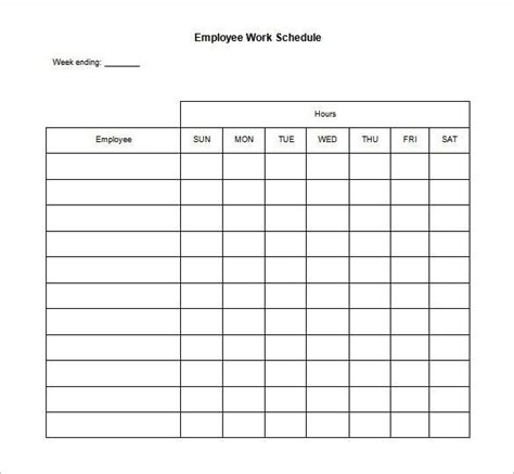 Daily Work Schedule Template Free Word Excel Pdf Format For