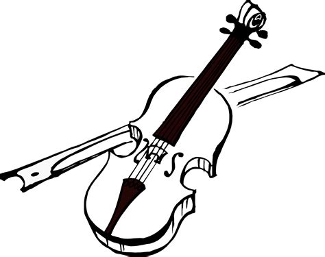 Violin Clip Art Clipart Black And White