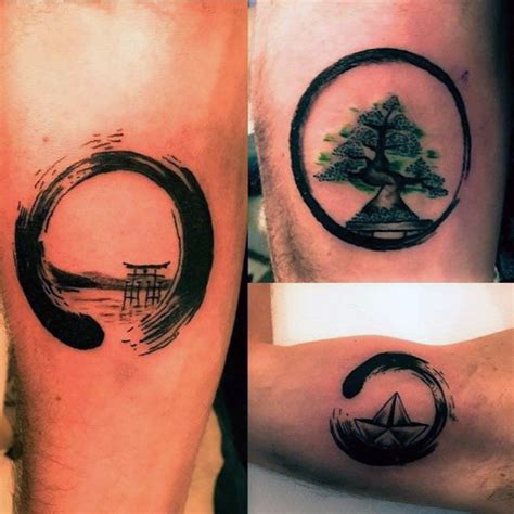 Chinese symbols tattoos have been very popular in the western world the last decade or so, and they still are today. Cool Small Simple Mens Enso Tattoos | tatuajes | Pinterest ...