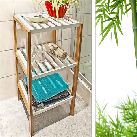 Contents bathroom shelf ideas wooden wall mount bathroom shelves 3 Tier / 4 Tier Wooden Bamboo Home Bathroom Storage Unit ...