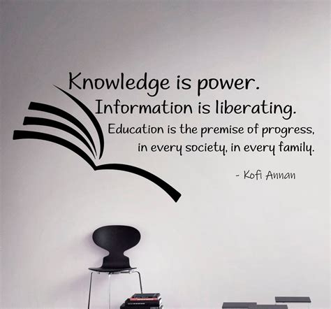 Knowledge Is Power Wall Vinyl Decal Sticker Motivational Etsy
