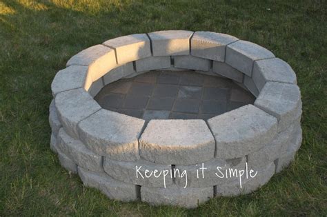 How To Build A Diy Fire Pit For Only 60 Keeping It Simple