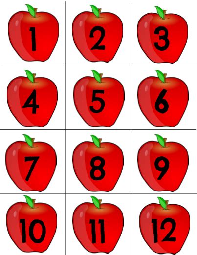 Apple Number Cards Great Editable Classroom Materials Teachersherpa