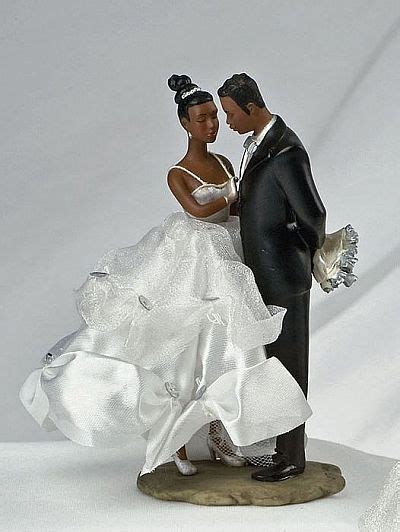 Ty Wilson African American Bride And Groom Wedding Cake Topper Figurine
