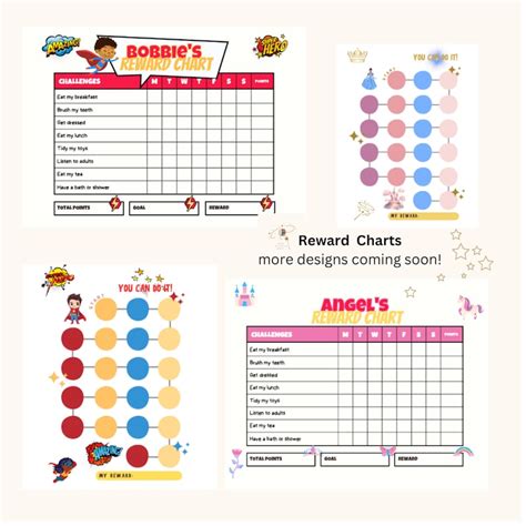 Printable Princess Sticker Reward Chart Potty Training Chart Kids