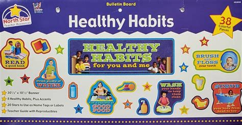 Healthy Habits Bulletin Board Set Home Messenger