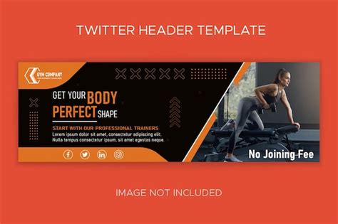 Premium Vector Gym And Fitness Social Media Twitter Header Vector