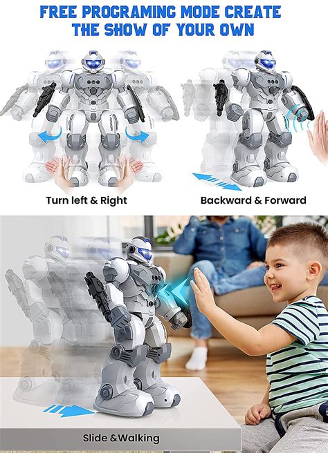 Educuties Rc Robot Toys For Kids Large Programmable Remote Control