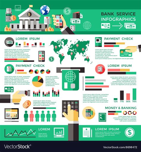 Bank Service Infographics Royalty Free Vector Image