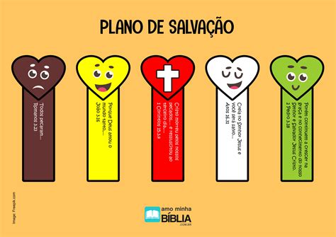 plano de salvação marcadores A4 Amo Minha Bíblia