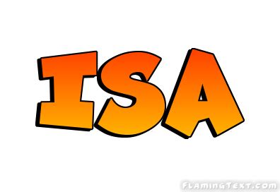 Isa Logo Outil de conception de nom gratuit à partir de texte flamboyant