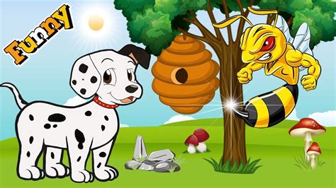 Dogs Cartoons For Children Funny Dogs And Bees Dogs Videos For Kids