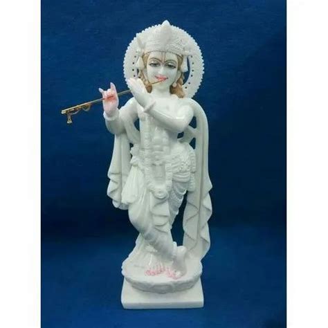White Marble Krishna Statue Size 6 Feet Height For Worship At Rs