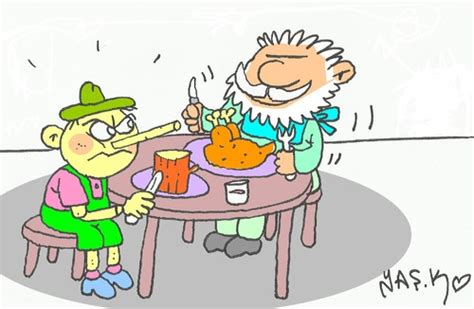 Dinner By Yasar Kemal Turan Famous People Cartoon Toonpool