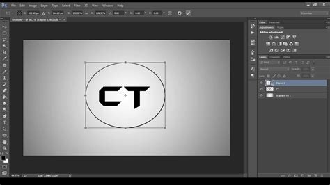 How To Create Easy Logo Photoshop Cc كيف تصمم شعار سهل Youtube