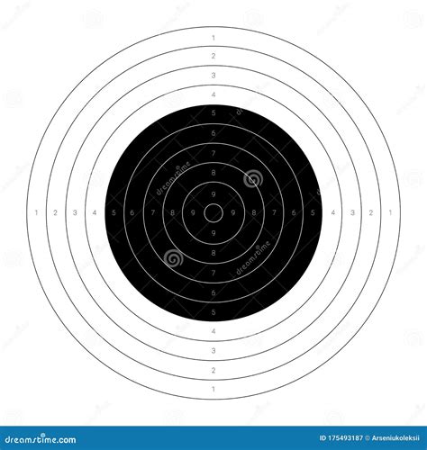 Circular Shooting Target Stock Vector Illustration Of Circular 175493187