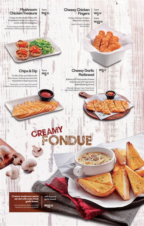 Such as salads, pastas, chicken wings, various sides, and deserts. Pizza Hut Dessert Menu Malaysia