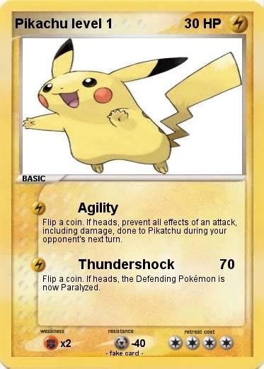 Pokémon Pikachu Level 1 1 Agility My Pokemon Card