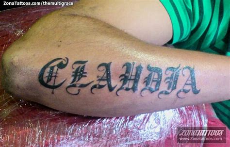 Tattoo Of Letters Names Claudia