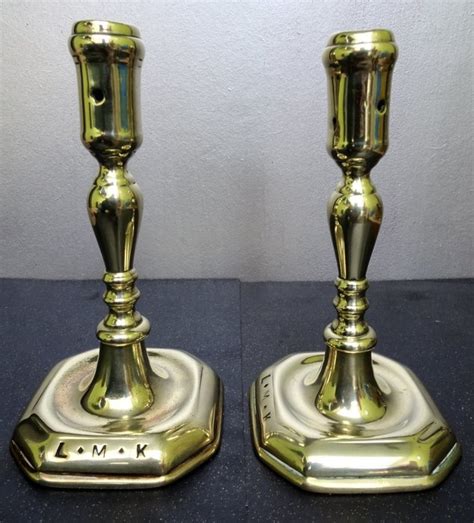 A Rare Pair Of Brass Candlesticks Flanders Early 18th Catawiki