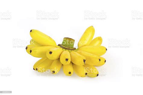 Banana Bunch Cluster Isolated On White Background Stock Photo