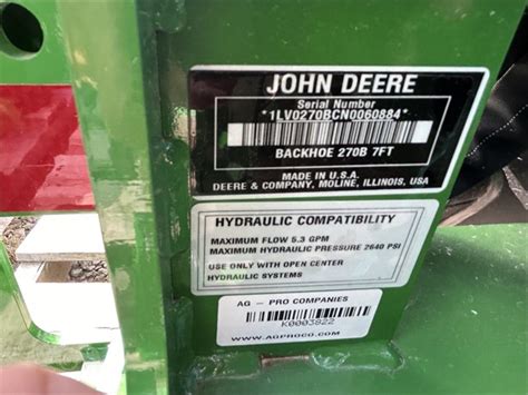 2022 John Deere 270b For Sale In Zanesville Ohio