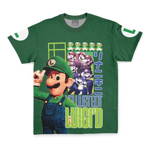 Luigi Super Mario Streetwear T Shirt Anime Ape