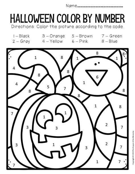 Halloween Colour By Numbers Worksheets