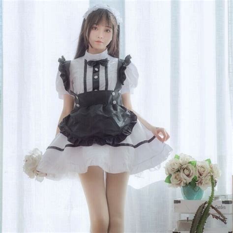 Women Maid Dress Lolita Anime Cosplay Costume Japanese Uniform Waitress