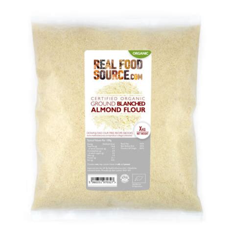 Realfoodsource Organic Blanched Ground Almond Flour 1kg 5060351970327