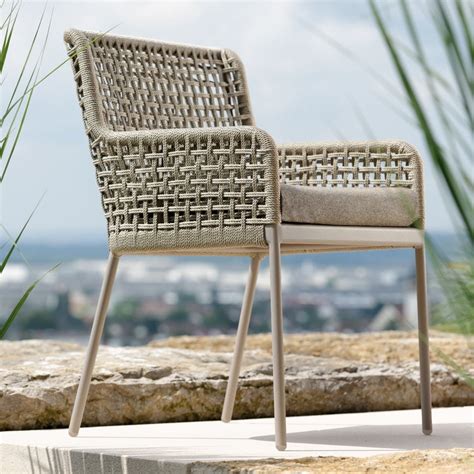 From the subtle classics, milano and contemporary monza these chairs show a. Contemporary Powder Coated Aluminum Rope Outdoor Dining ...