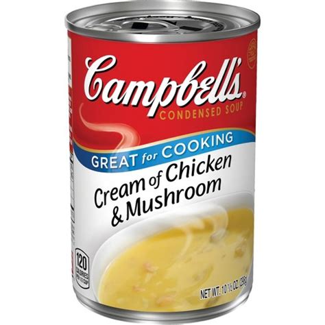 Thick, creamy, and it tastes real. Campbell's Condensed Cream Of Chicken & Mushroom Soup 10 ...