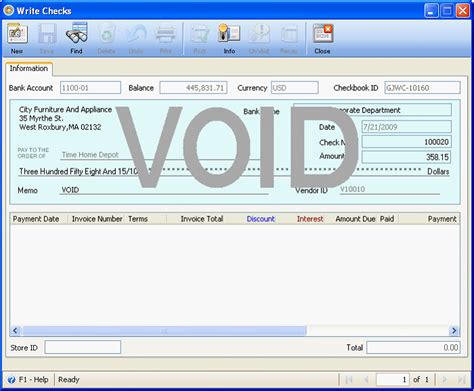 What are void cheques used for? Purchases > Voiding check when Assign Check numbers after Printing is enabled