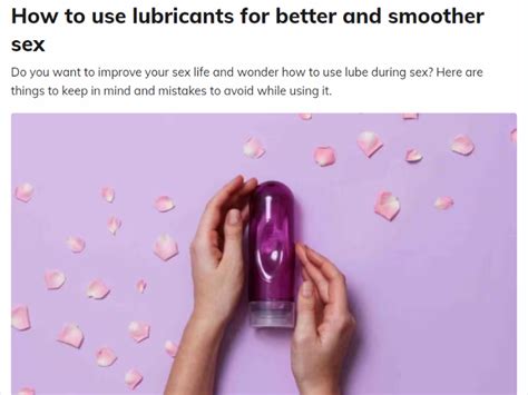 How To Use Lubricants For Better And Smoother Sex Motherhood Hospitals India