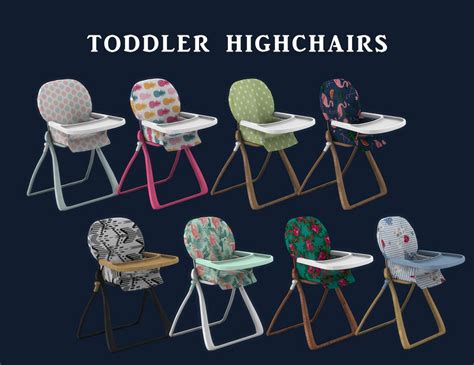 Leosims — Highchair V2 Recolors 7 K 8 Swatches Download Sims 4 Mods