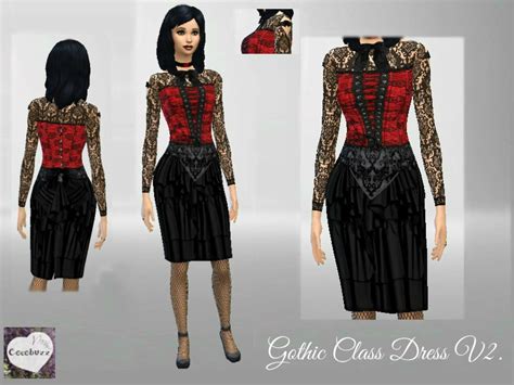The Sims Resource Gothic Class Dress V2