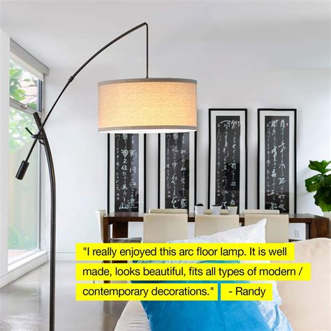 Check spelling or type a new query. Brightech Grayson LED Arc Floor Lamp Tall Pole Standing ...