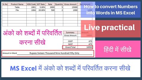 How To Convert Numbers Into Words In Ms Excel In Indian Rupees