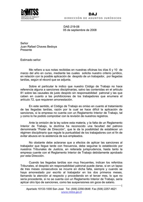 Carta De Amonestacion Definicion De Contrato Codigo C